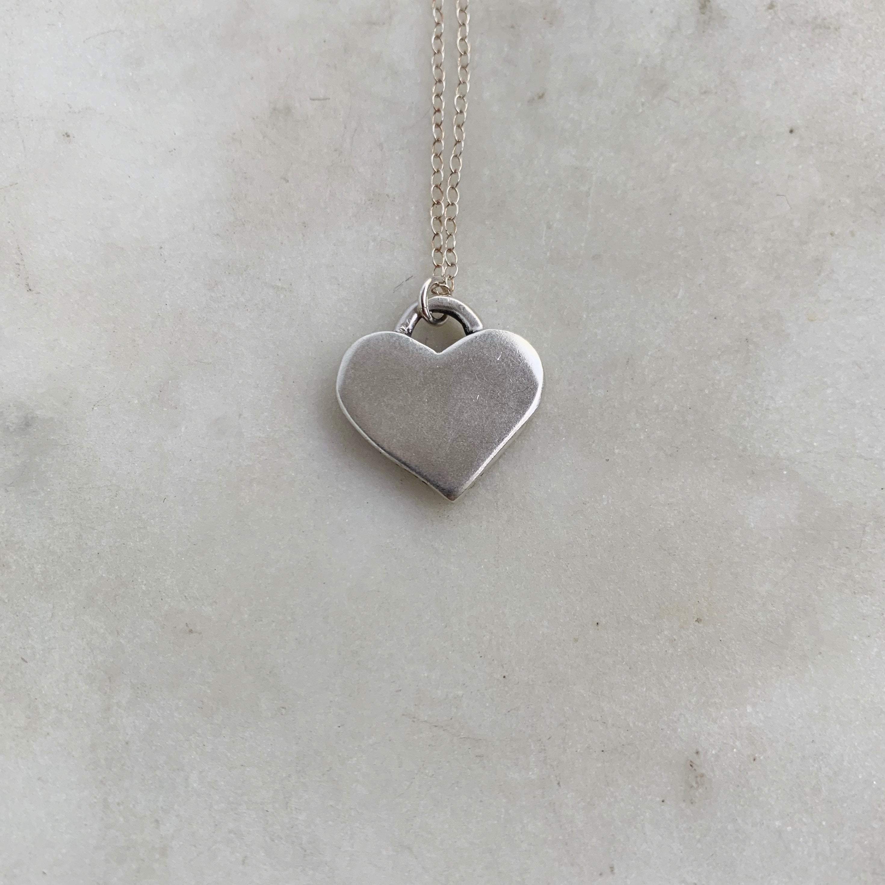 Mothers Charm Necklace with Floating Hearts for Four Children